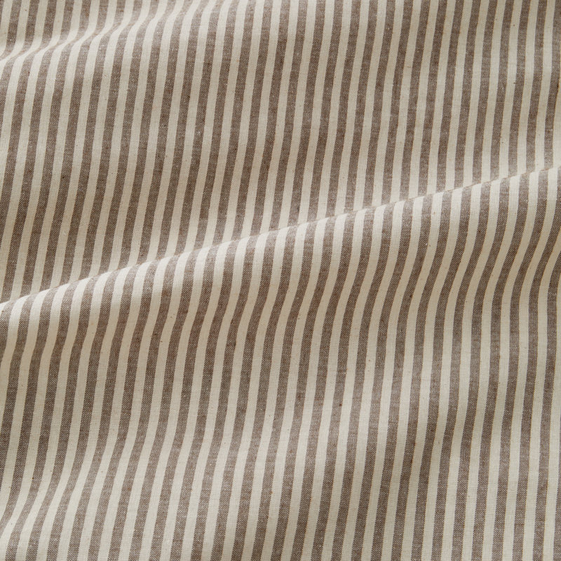Cotton Rich Narrow Woven Stripe Bedding, Double, Mole