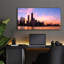 «Chicago - Burning Amber Sunset» par Epic Portfolio, art mural en verre acrylique-1735858887