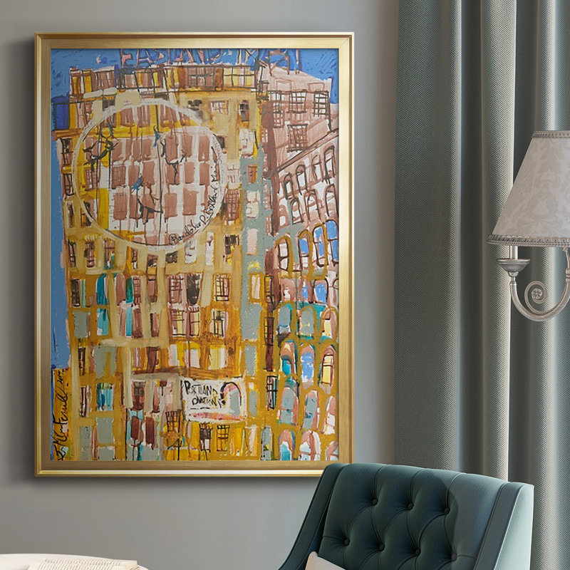 Bandaloo II, reproduction encadrée de qualité supérieure - prête à être accrochée, Or, H 42,5 po x l 30,5 po x P 1 po
