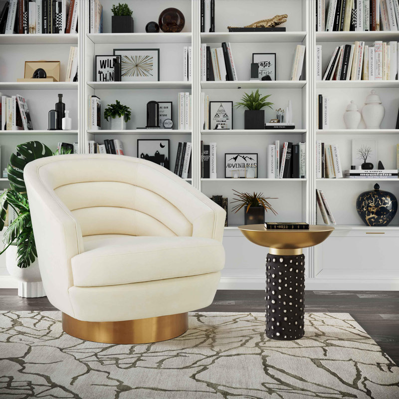 Iron Pedestal End Table