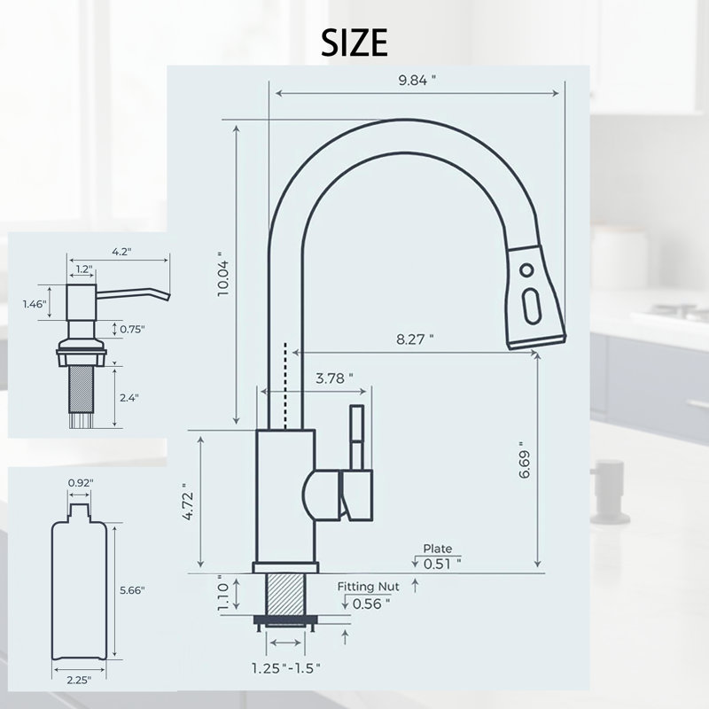 High-Arc Pull-Down Kitchen Faucet - SUS 304 Stainless Steel - Single Handle, Matte Black Finish