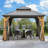 Solid Wood Post Patio Gazebo with Metal Frame-87350707