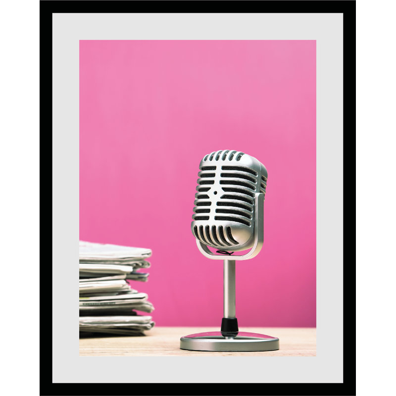 Microphone - Single Picture Frame Print