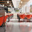 Chaises de vestibule empilables en plastique avec dossiers perforés Oliverson-848270541-809560534