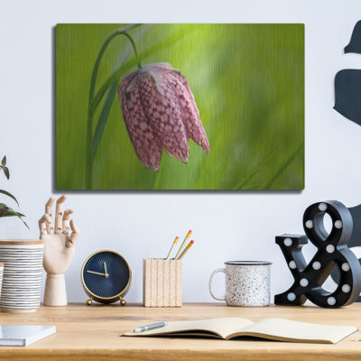 «Snake's Head Fritillary Flower» par Cora Niele, art mural en métal