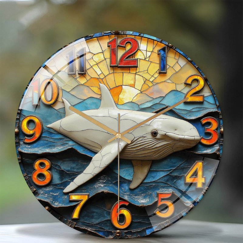 Horloge murale Shark Ocean