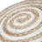 Yolanda 20"W Round Jute and Cotton Pouf