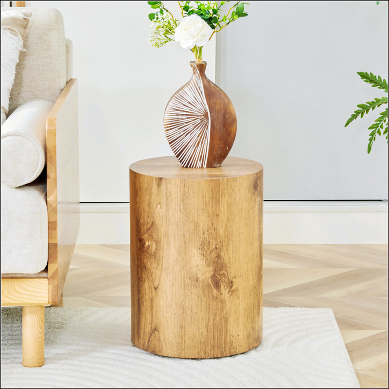 Table basse cylindrique Simple, H 15,7 po x L 11,8 po x l 11,8 po