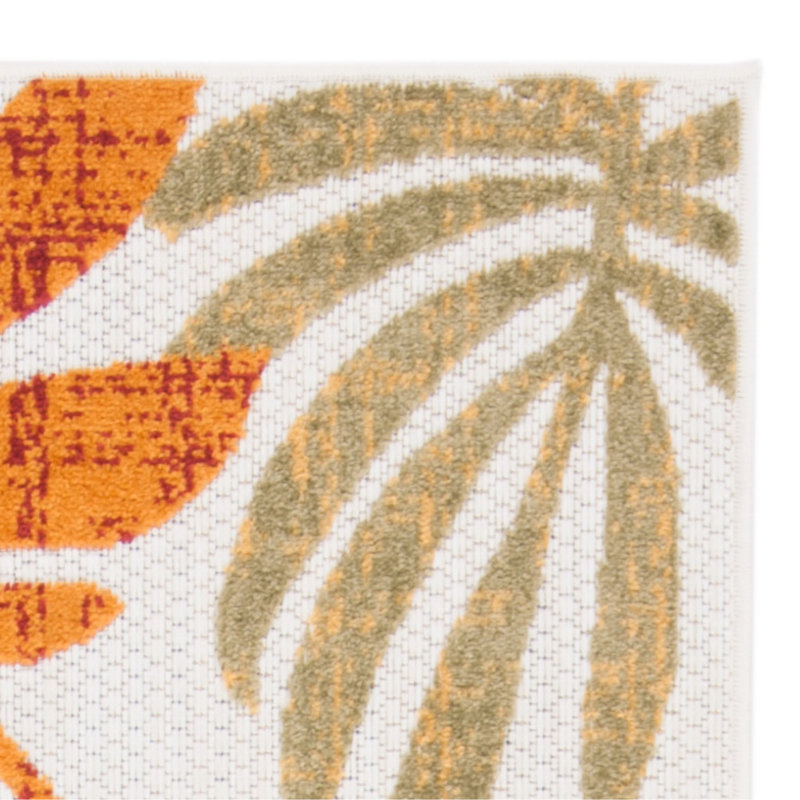 Floral Indoor / Outdoor Area Rug, Square 122cm