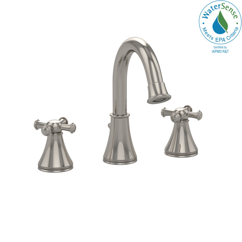 Vivian™ Widespread Bathroom Faucet with Drain Assembly, Polished Nickel, 1.2 GPM