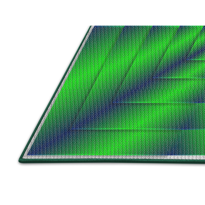Vert Tapis décoratif, Rectangle 5 pi x 7 pi