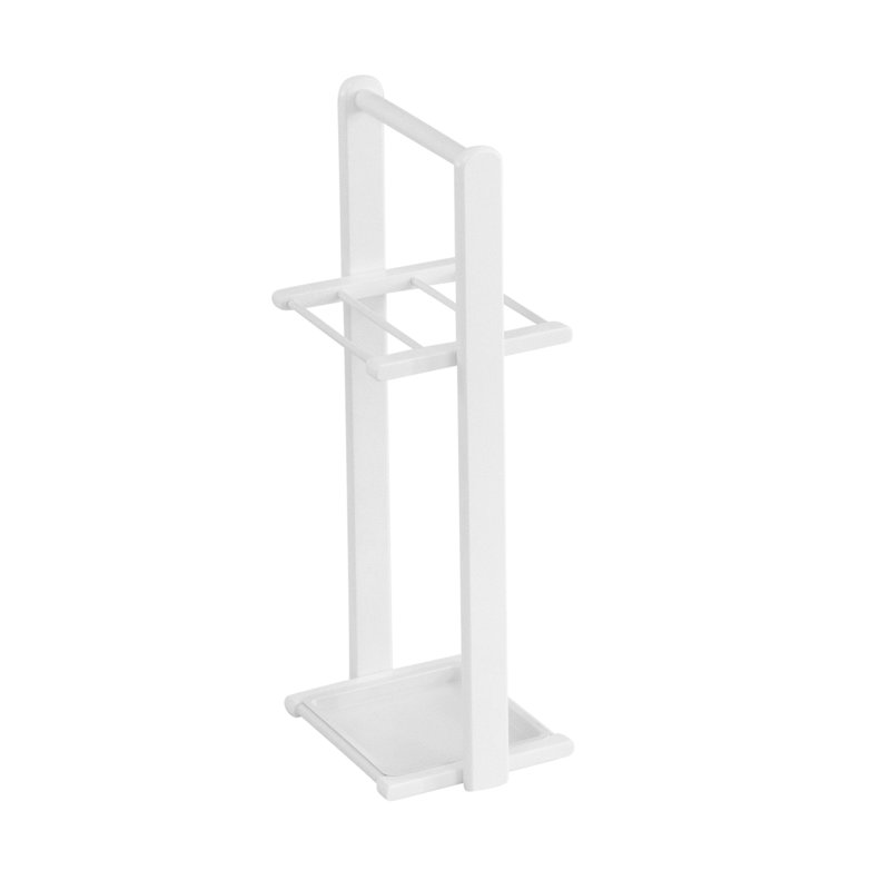 Brannon Solid Wood Freestanding Umbrella Stand, White Lacquered