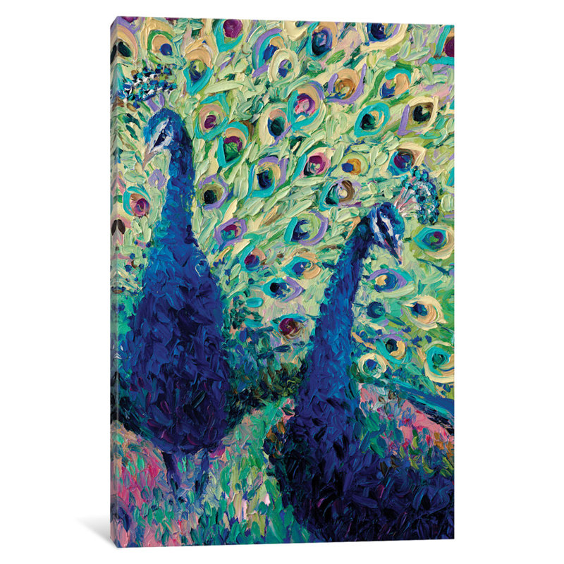 « iris scott-gemini peacock », reproduction d’art sur toile tendue, H 12 po x l 8 po x P 0,75 po