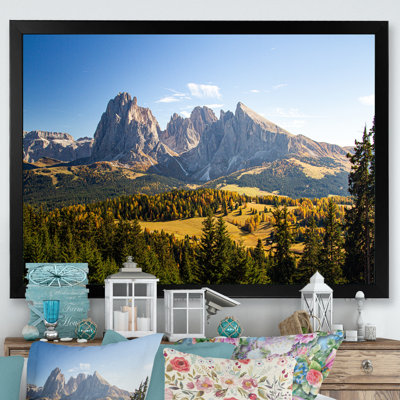 Couvert de montagnes, Dolomites en Italie, sur toile