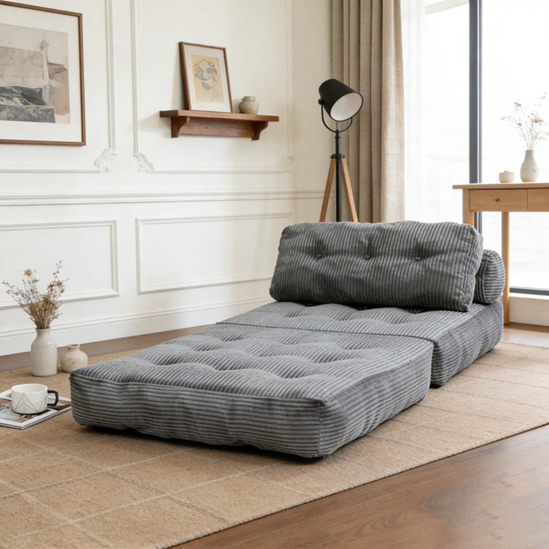 Chaise de canapé pliante, Gris foncé