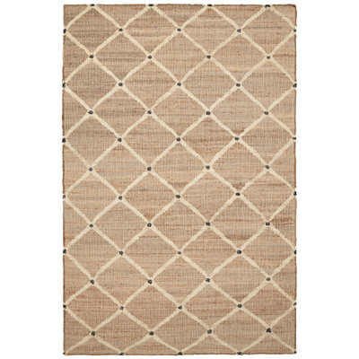 Kali Natural Flatweave Geometric Jute Rug