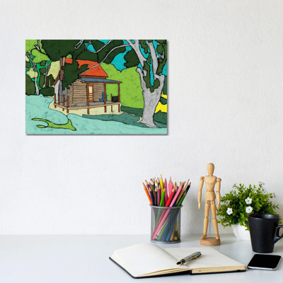 Cabin In The Woods by Ynon Mabat - Wrapped Canvas Painting