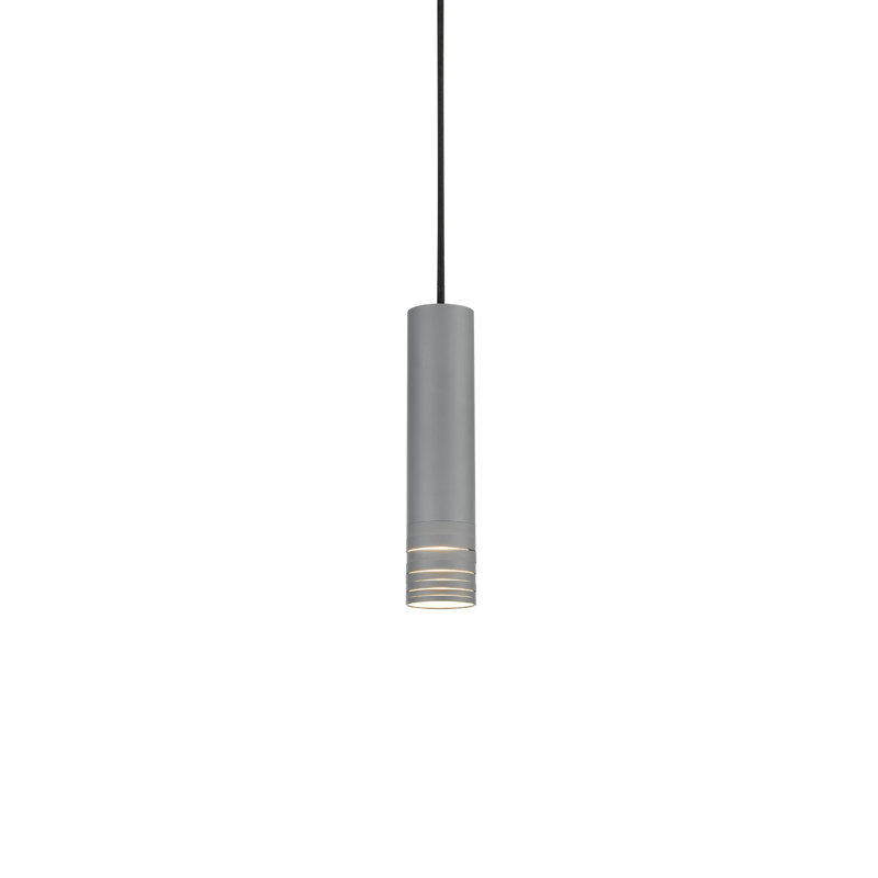 Milca 1 - Light Single Pendant, Gray, 10.25" H x 2.375" W x 2.375" D