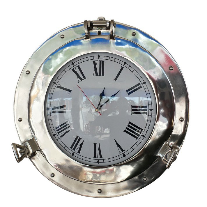 Metal Wall Clock, Chrome