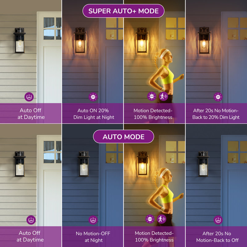 Rountree Wall Light with Dusk to Dawn and Motion Sensor