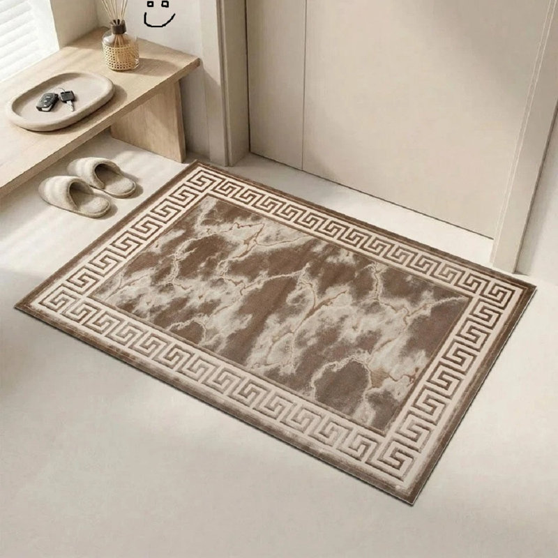 Abstract Flokati, Beige, Rectangle 60 cm x 110 cm