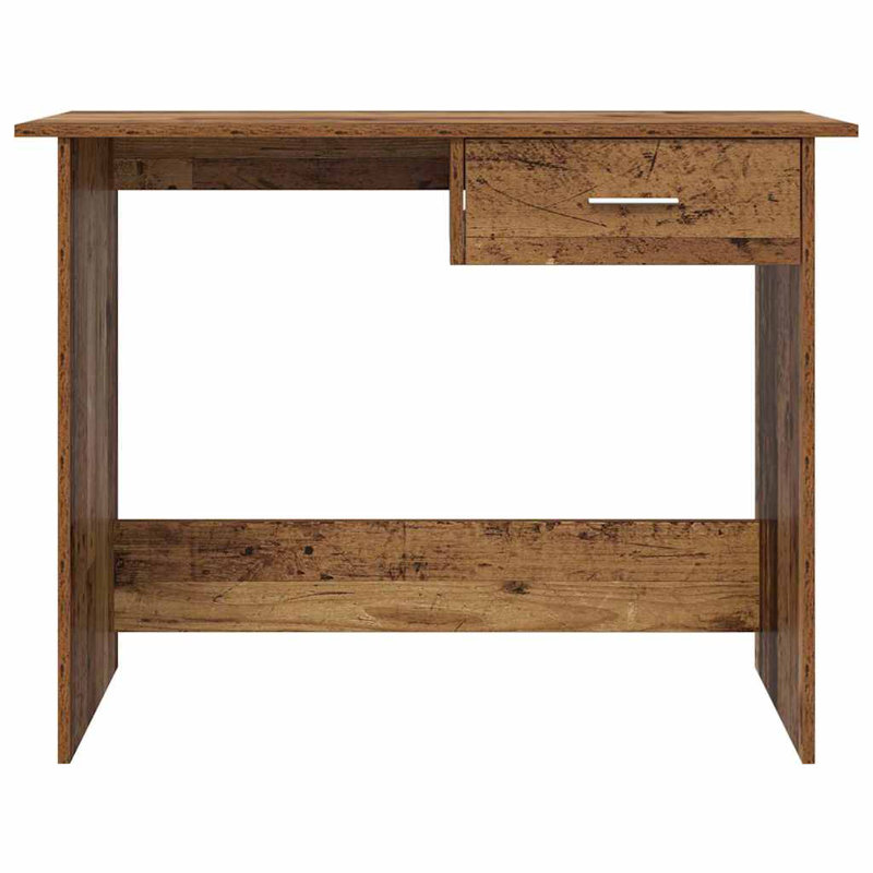Desk With Drawer 100 X 50 X 76 Cm Engineered Wood, Old Wood