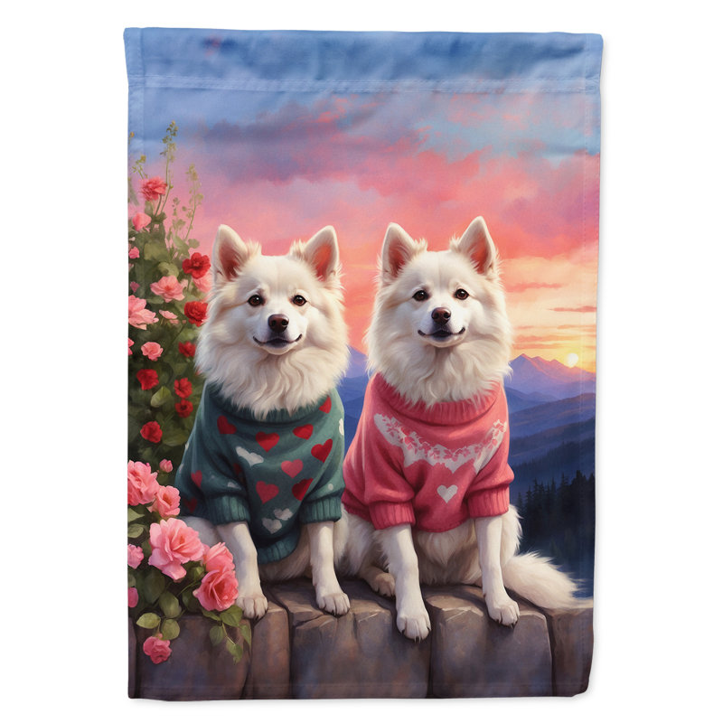 Double Sided 15.5'' H x 11.25'' W Polyester Valentine's Day Garden Flag
