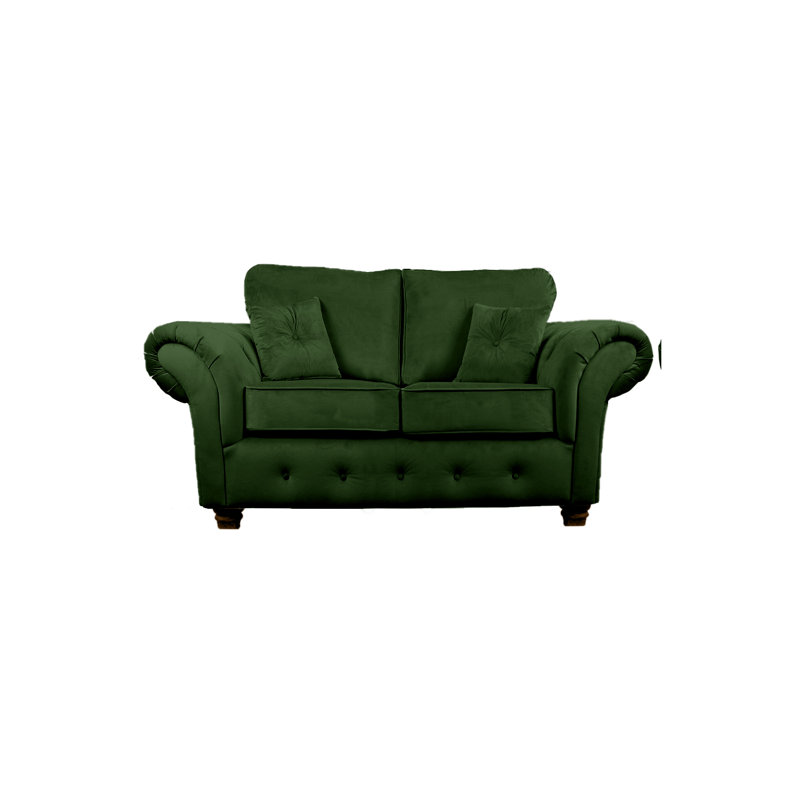 Lila 2 Seater Velvet Sofa, Emerald Green