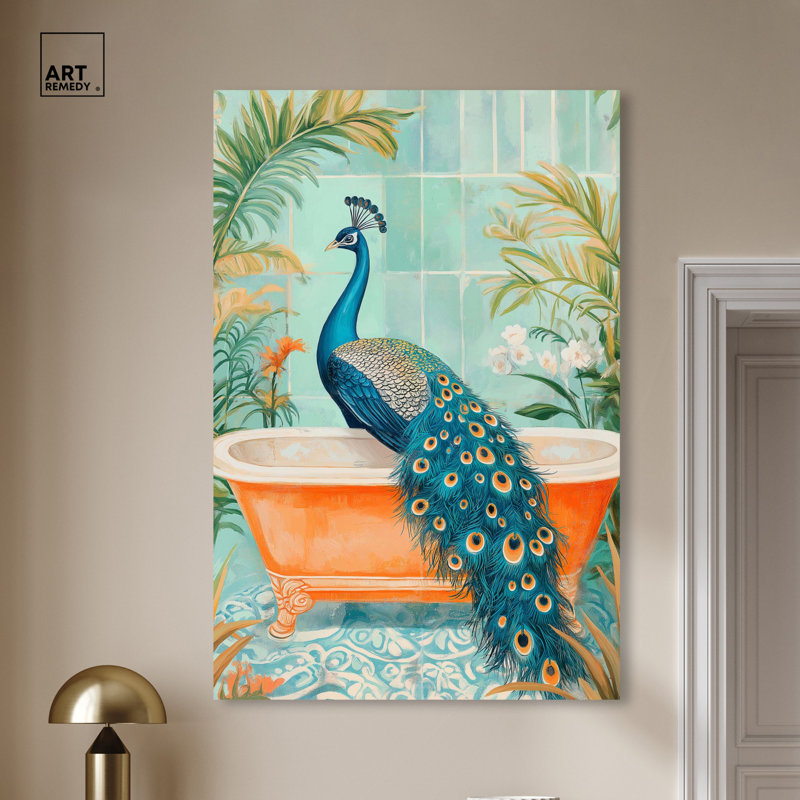 Toile de salle de bain élégante, H 54 po x l 36 po, Toile tendue