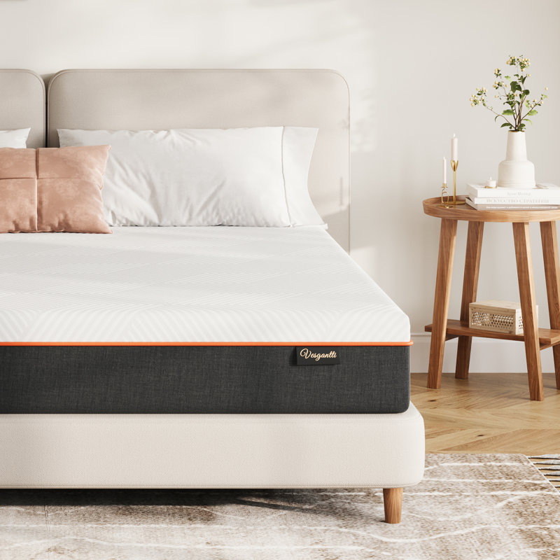 Gel Memory Foam Mattress, Comfort Foam for Pressure Relief, Body Support, Queen, 10