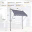 Auvent de porte de patio protégé - Parasol de 118 po avec couvercle et ensemble de hauteur réglable