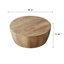 MDF Natural Color Round Table, Modern Industrial Natural Fully Assembled Drum Coffee Table