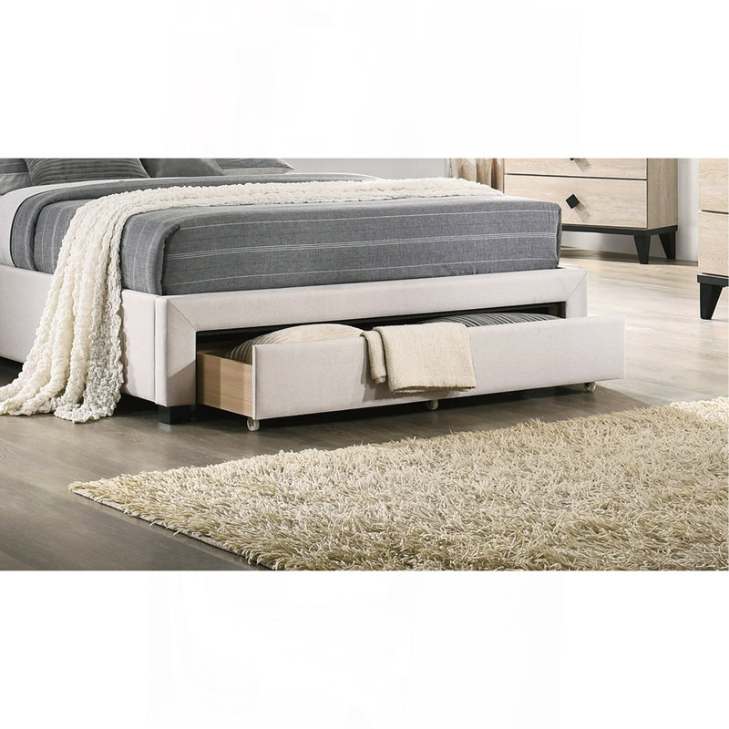 Lit de toile de lit brun clair clair 1Pcs, Lit double