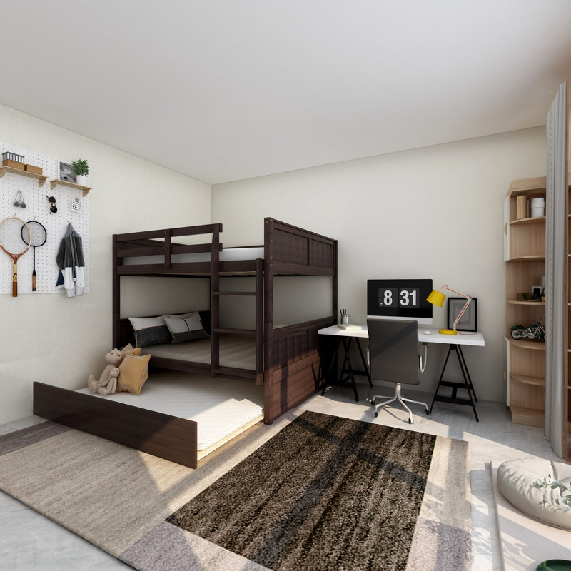 59.9" Bed Frame, Brown