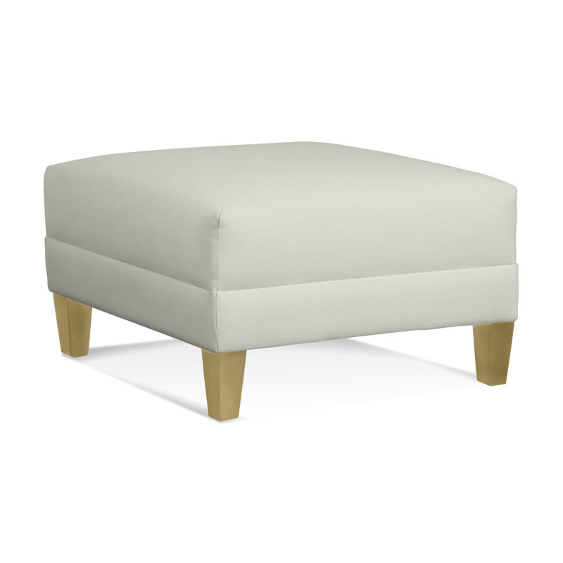 Alexa Square Ottoman, Elite Chocolate; 0321-72, Brass