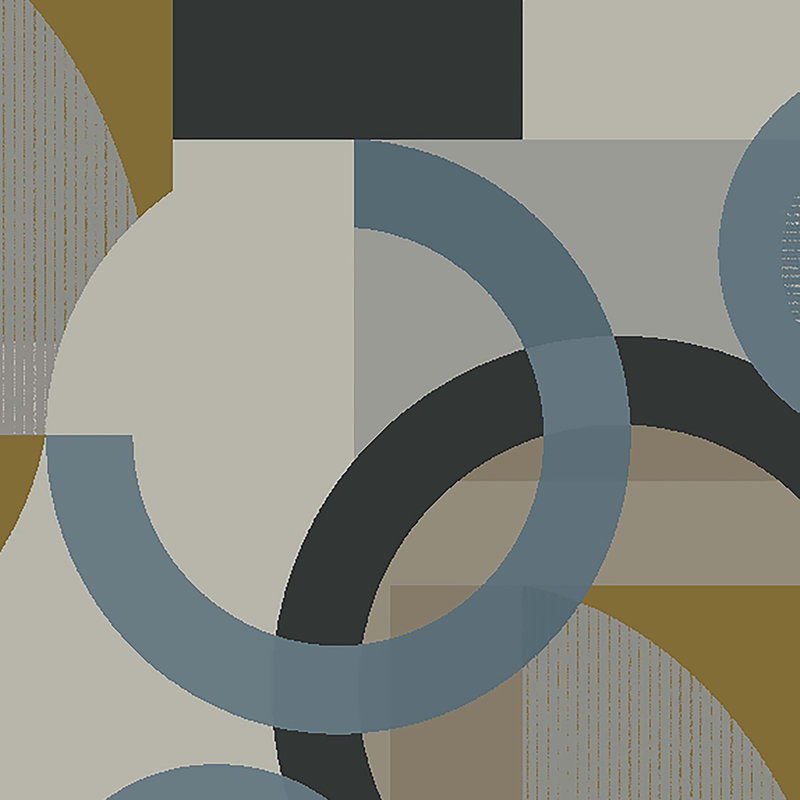 Geometric Wallpaper Double Roll, Blue