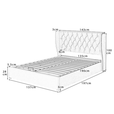 Antoinet Upholstered Single (3') Velvet Bed