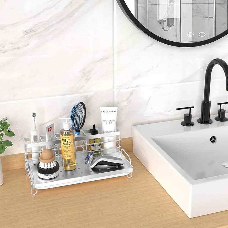Over The Sink Dish Rack, 4.30" H x 5.30" W x 9.30" D, Silver