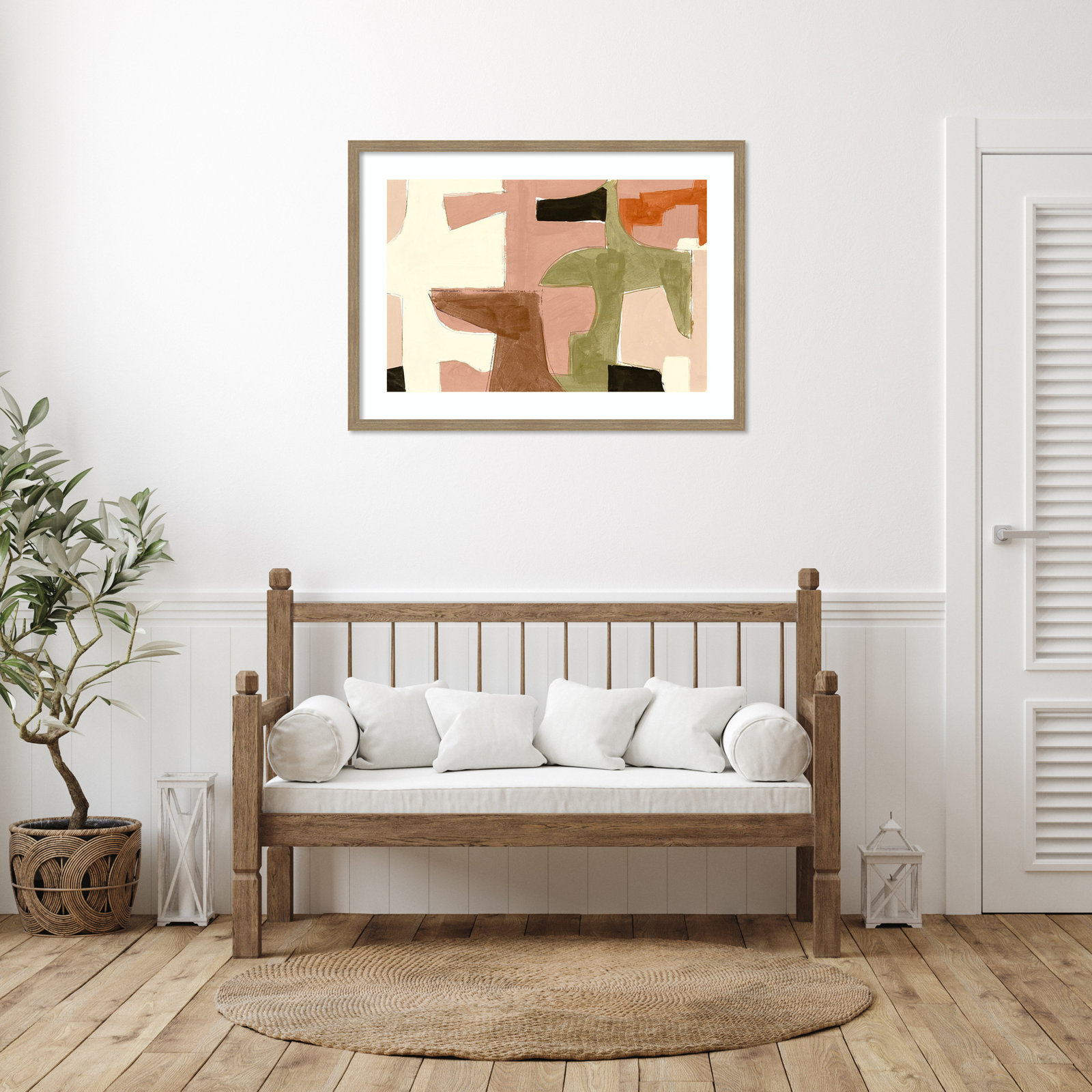 New Jigsaw I Print by Cartissi, 31" H x 42" W, Brown