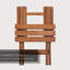 Ensemble de table basse et tabourets de patio pour 2 personnes en bois