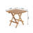 Premium Grade A Solid Teak Adirondack Chair with Folding Side Table, All-Weather Heavy-Duty Patio Conversation Set for Poolside & Fire Pit, 440lbs Capacity