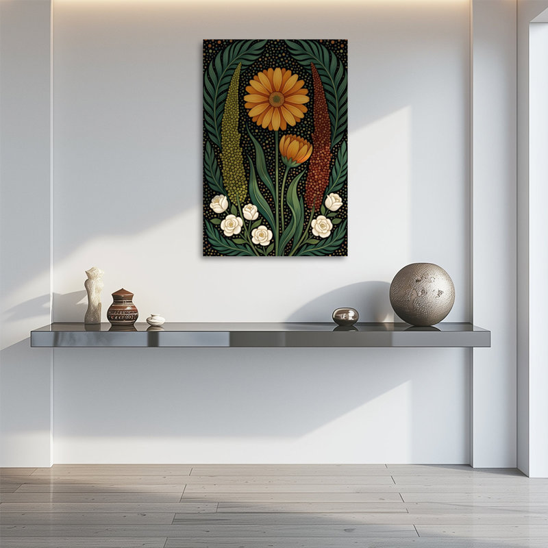 Art mural sur toile Dill Daisies and Roses