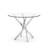 Round Glass Top Metal Base Dining Table-103836508