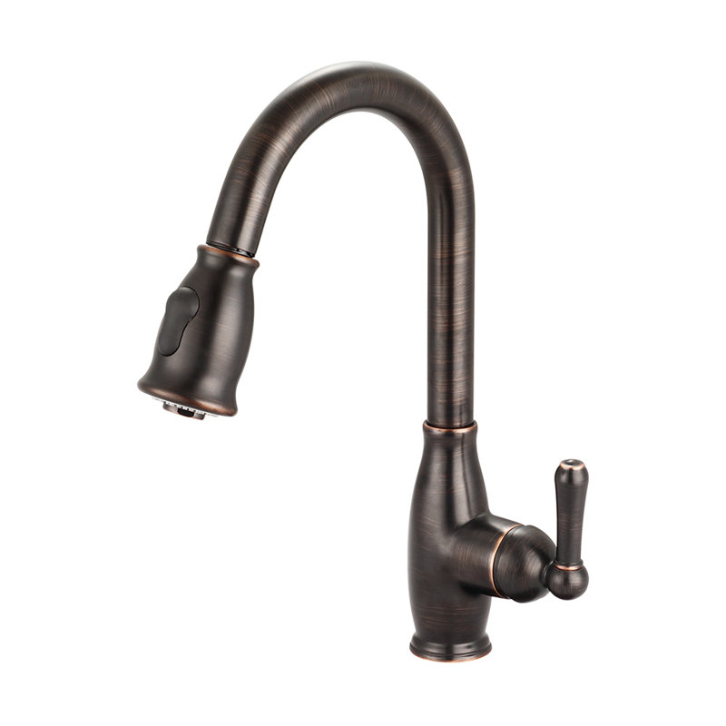 Olympia Faucets Accent Pull Down Kitchen Faucet, Moroccan Bronze