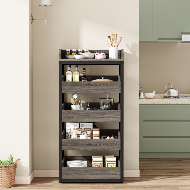 Support à 5 niveaux pour panier de fruits et légumes, Gris