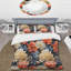 Ensemble de housse de couette en microfibre ultramoderne à motif floral B beige / corail-830900403
