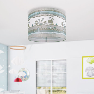 Manha Fabric Flush Ceiling Light