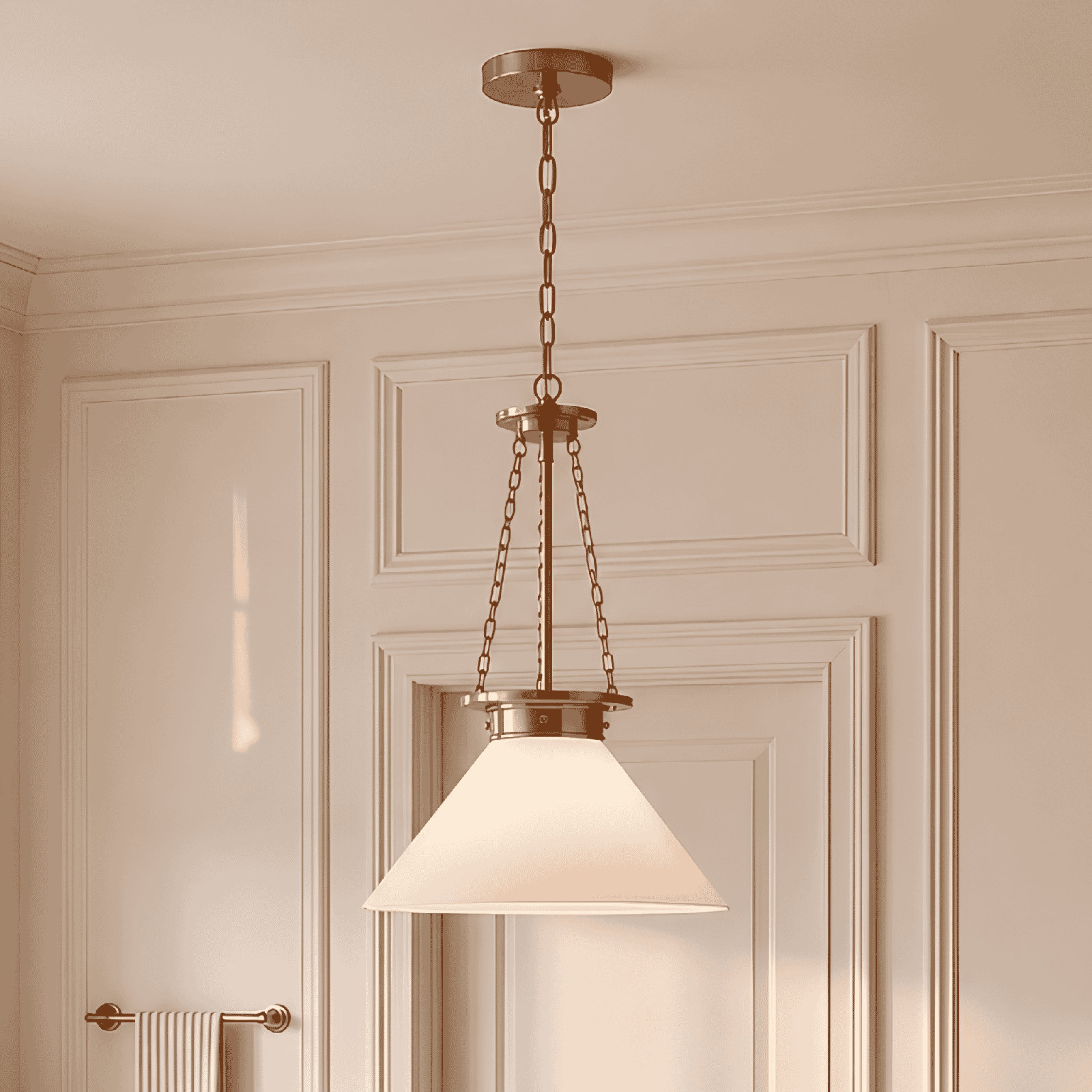 Guro Dimmable Single Light Pendant, Chrome/Polished Nickel