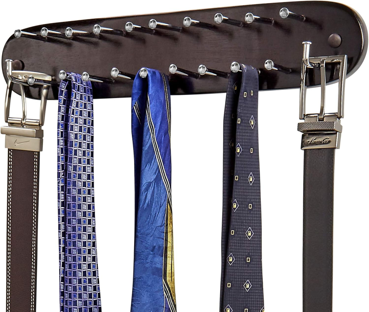 High Tie Rack Rebrilliant Tie Rack Wall Mounted,Walnut - Wayfair Canada