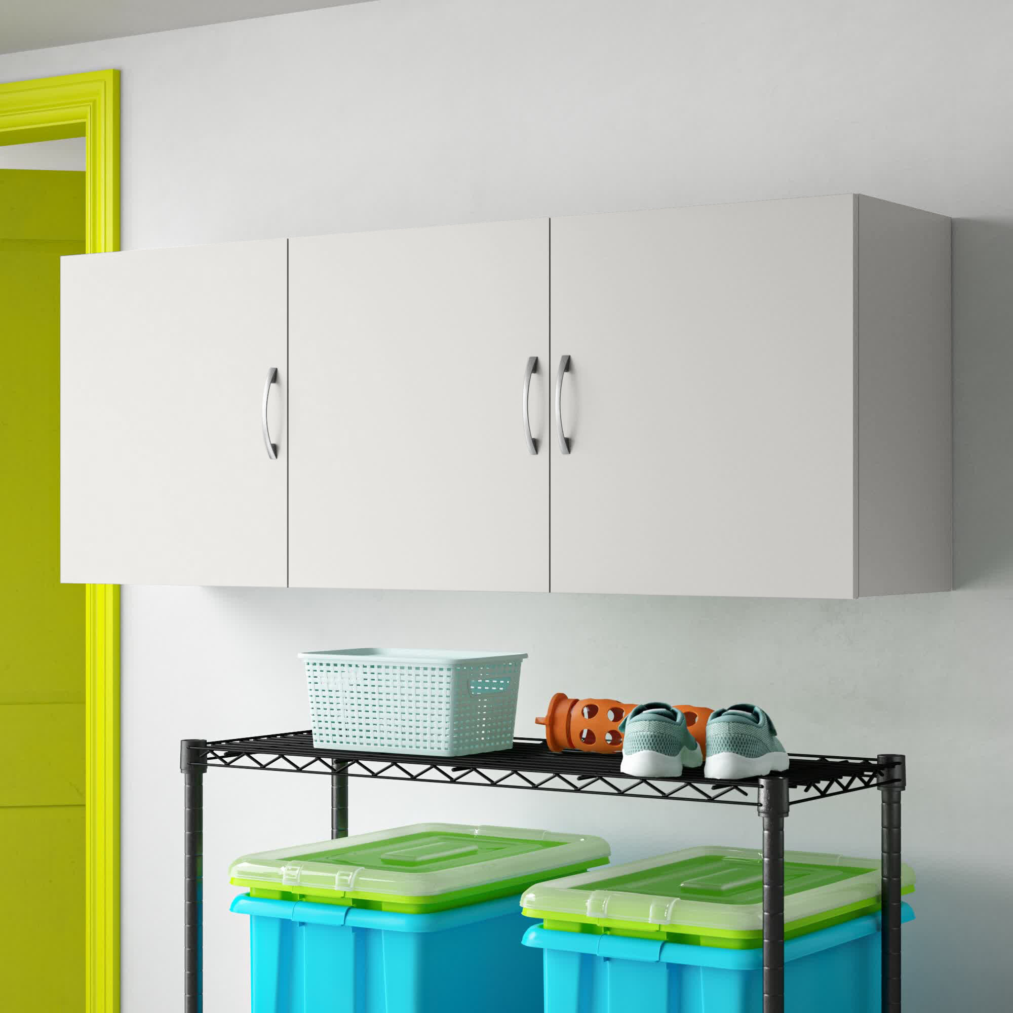 Wall mounted deals garage cabinets